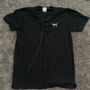Victoria's Secret Black Tee with Dog Logo
